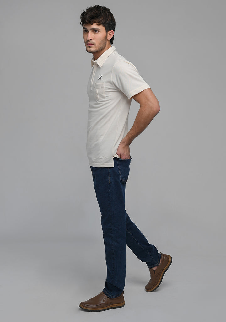 Piquet Vanilla Ice Self Collar Polo T-Shirt