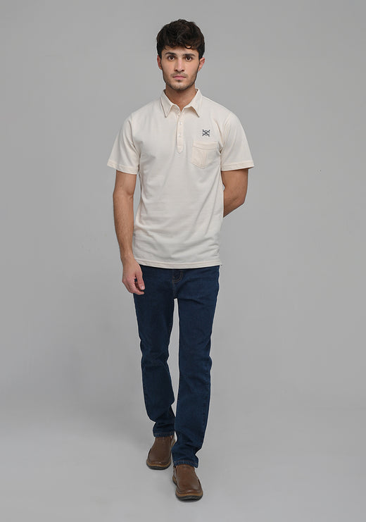 Piquet Vanilla Ice Self Collar Polo T-Shirt