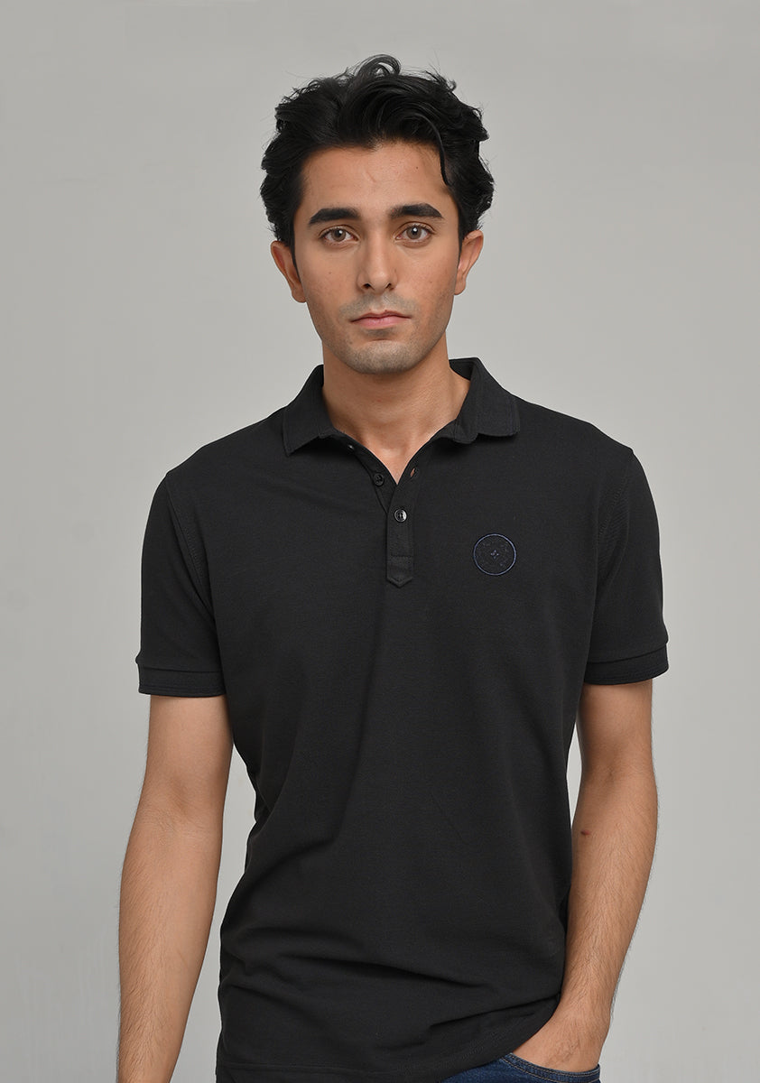 Black Knitted T-Shirt