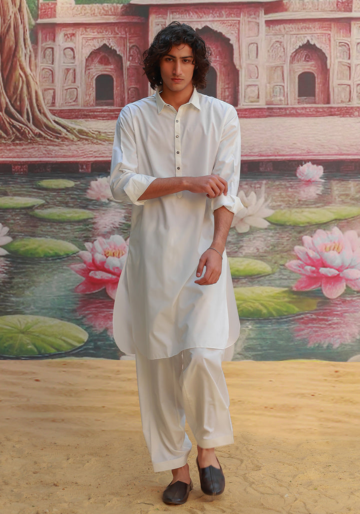 PV Cloud Dancer Slim Fit Plain Kameez Shalwar