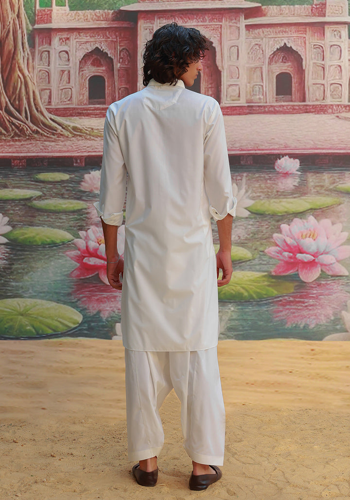 PV Cloud Dancer Slim Fit Plain Kameez Shalwar