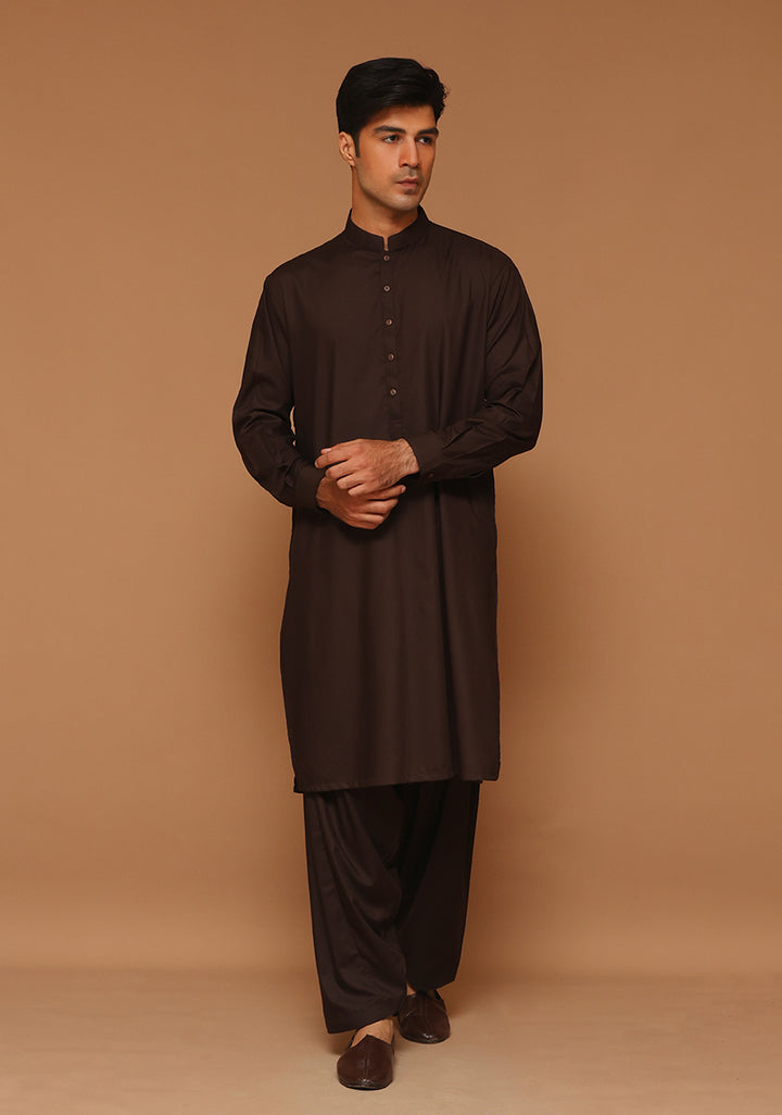Poly Viscose Coffee Bean Classic Fit Slightly Defected Suit