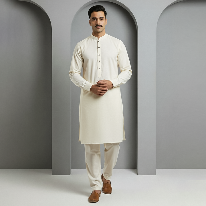 Basic Poly Viscose Vanilla ice Slightly Defected Classic Fit Suit