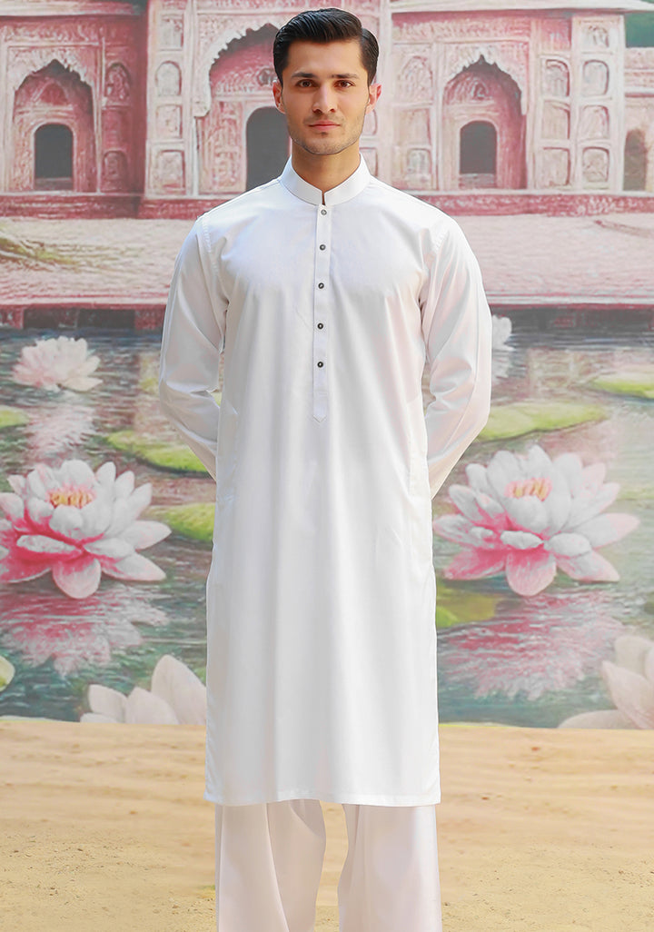 Poly Viscose Maluki Cloud Dancer Slim Fit Suit