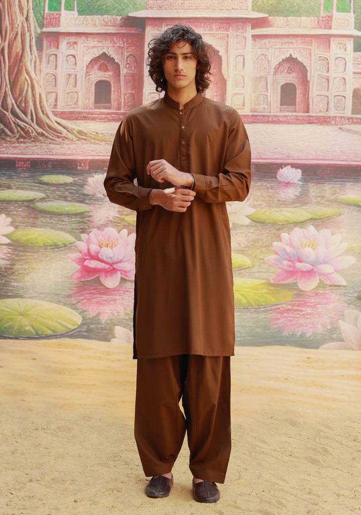 PV Maluki Desert Palm Classic Fit Plain  Kameez Shalwar