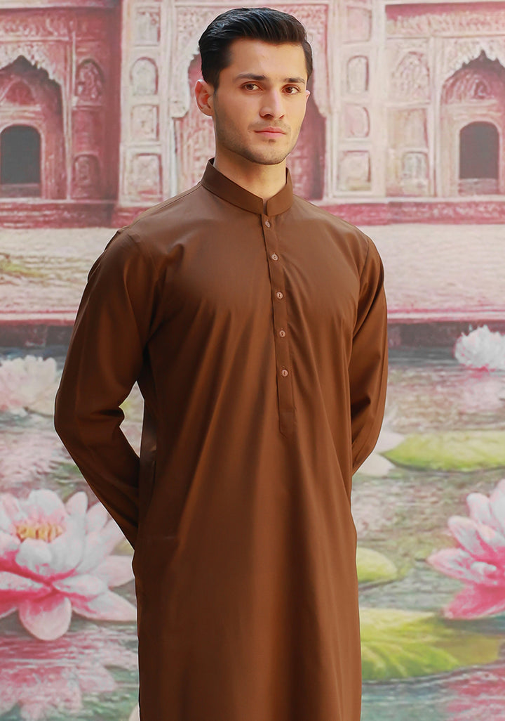 Poly Viscose Maluki Desert Palm Slim Fit Suit