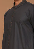 Basic Poly Viscose Maluki Ebony Classic Fit Embroidered Suit