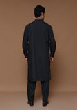 Basic Poly Viscose Maluki Ebony Classic Fit Embroidered Suit