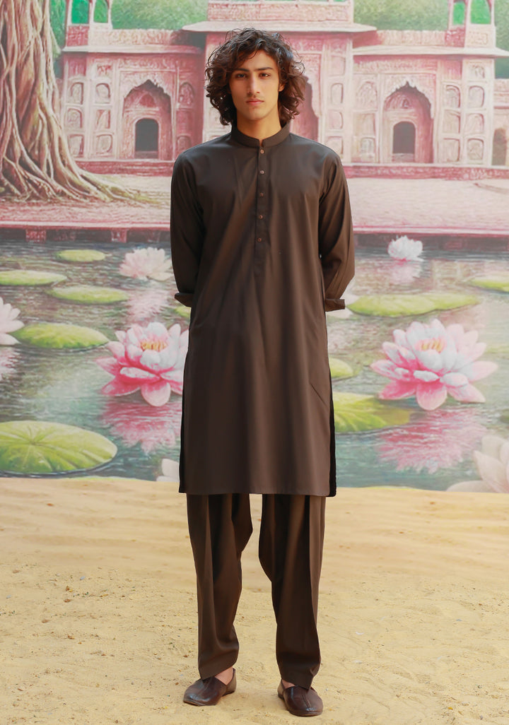 Poly Viscose Maluki Forest Night  Slim Fit Suit