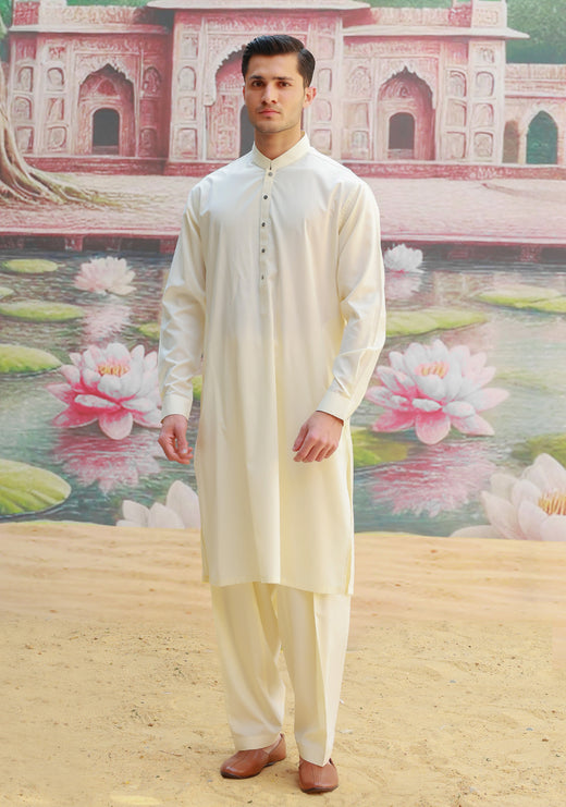 PV Maluki Vanilla Ice Classic Fit Plain Kameez Shalwar