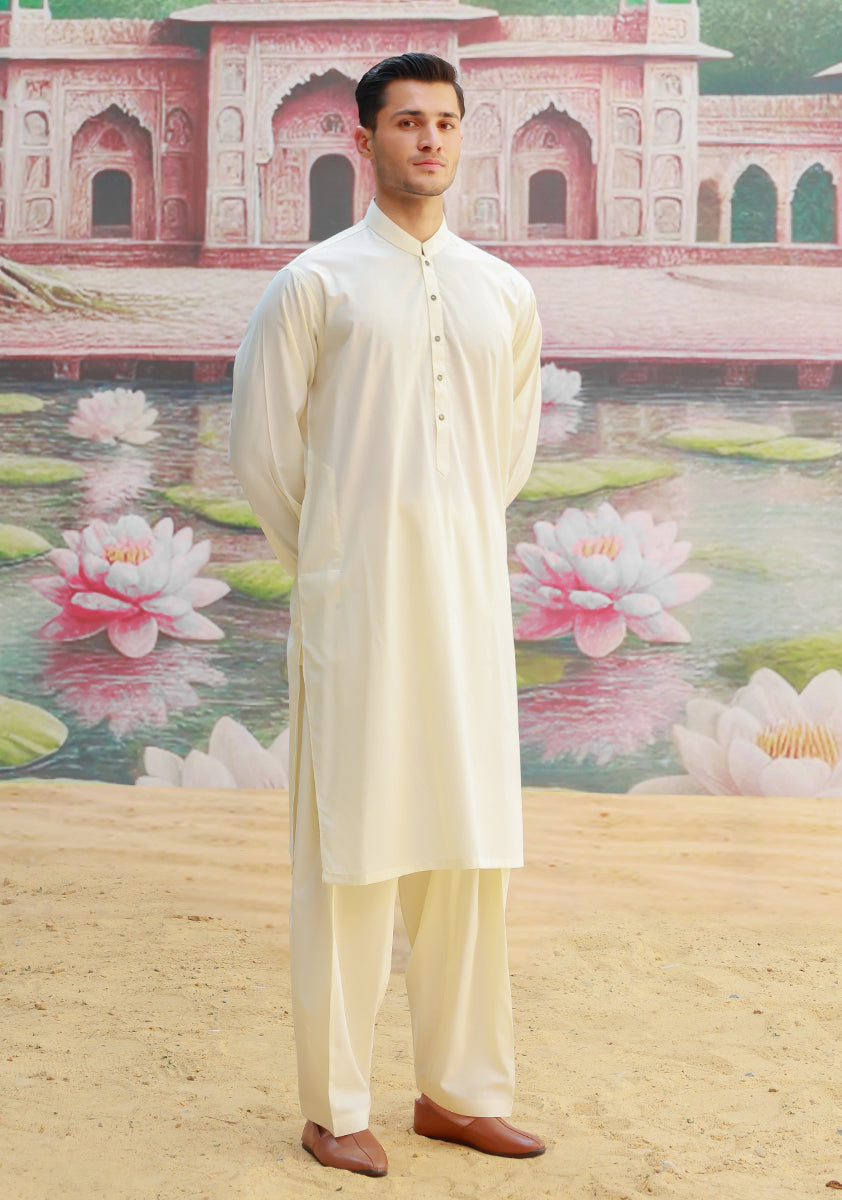 PV Maluki Vanilla Ice Classic Fit Plain Kameez Shalwar