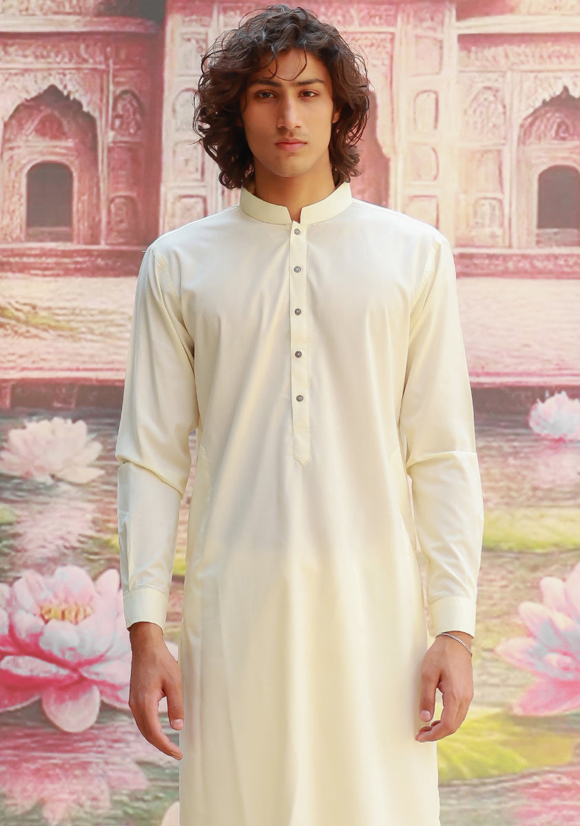 Poly Viscose Maluki Vanilla Ice Slim Fit Suit