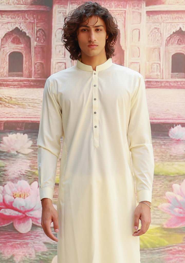 Poly Viscose Maluki Vanilla Ice Slim Fit Suit