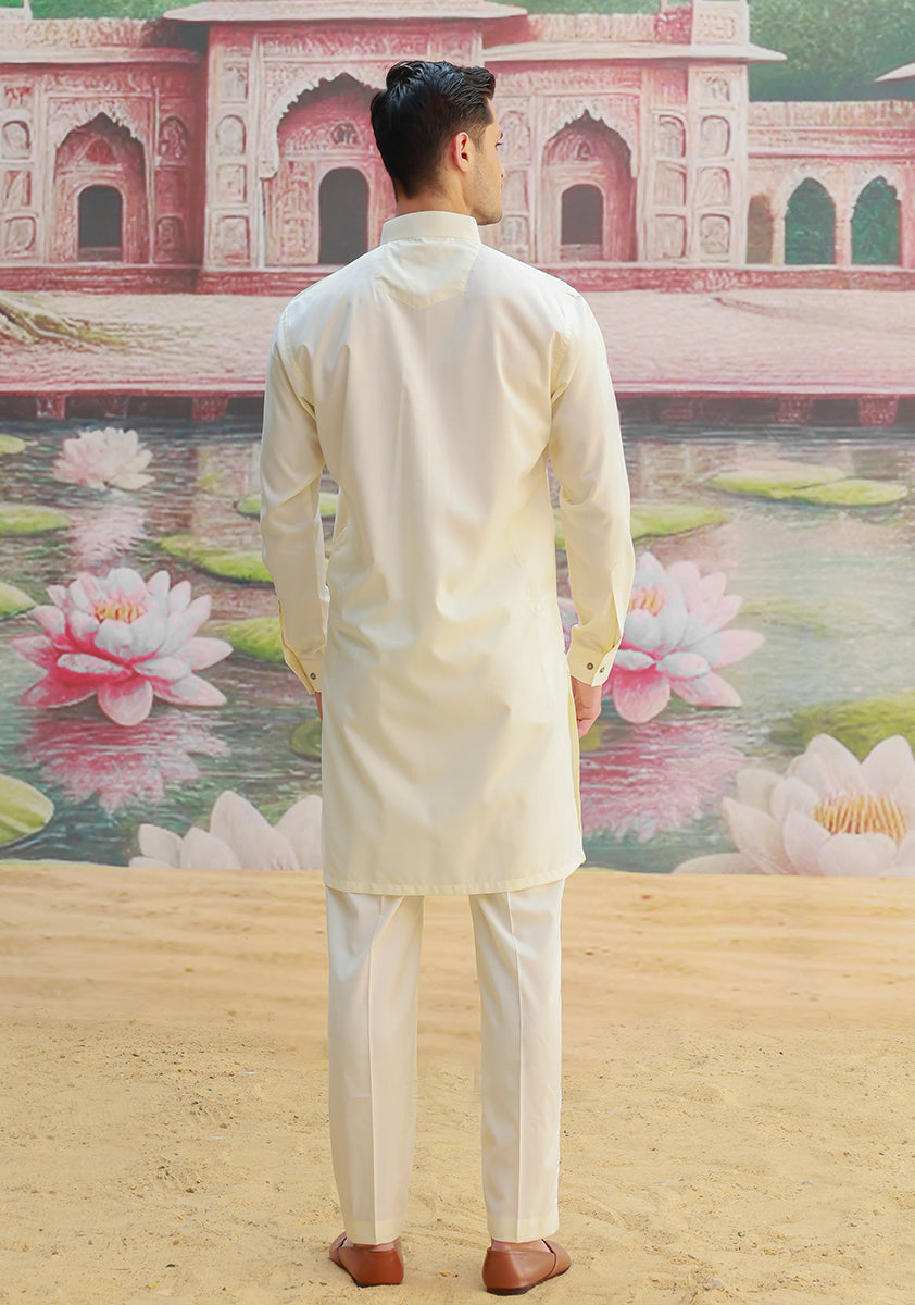 Poly Viscose Maluki Vanilla Ice  Slim Fit Suit