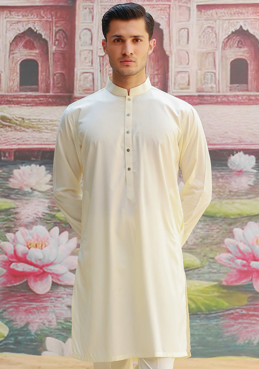 Poly Viscose Maluki Vanilla Ice  Slim Fit Suit