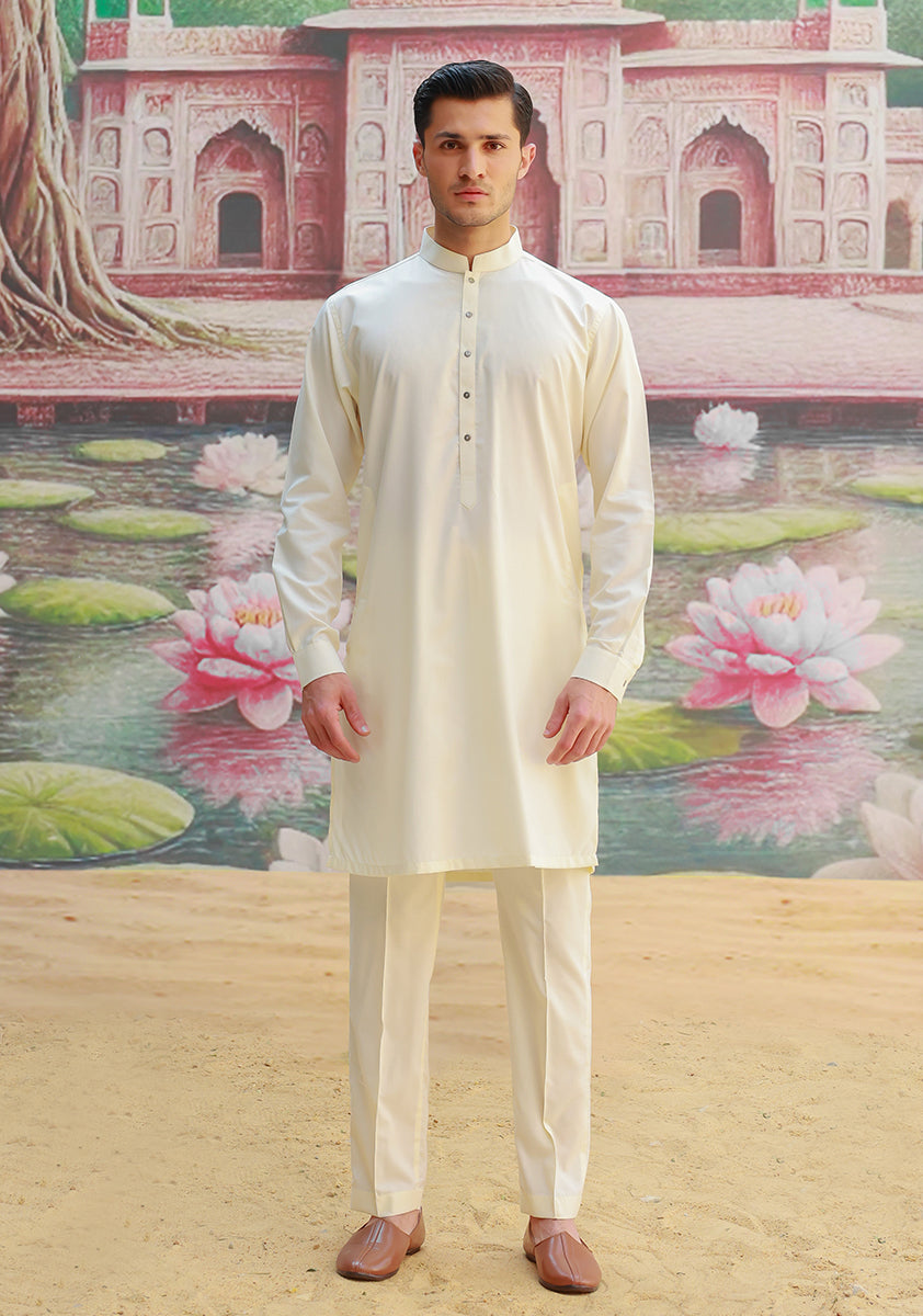 Poly Viscose Maluki Vanilla Ice  Slim Fit Suit