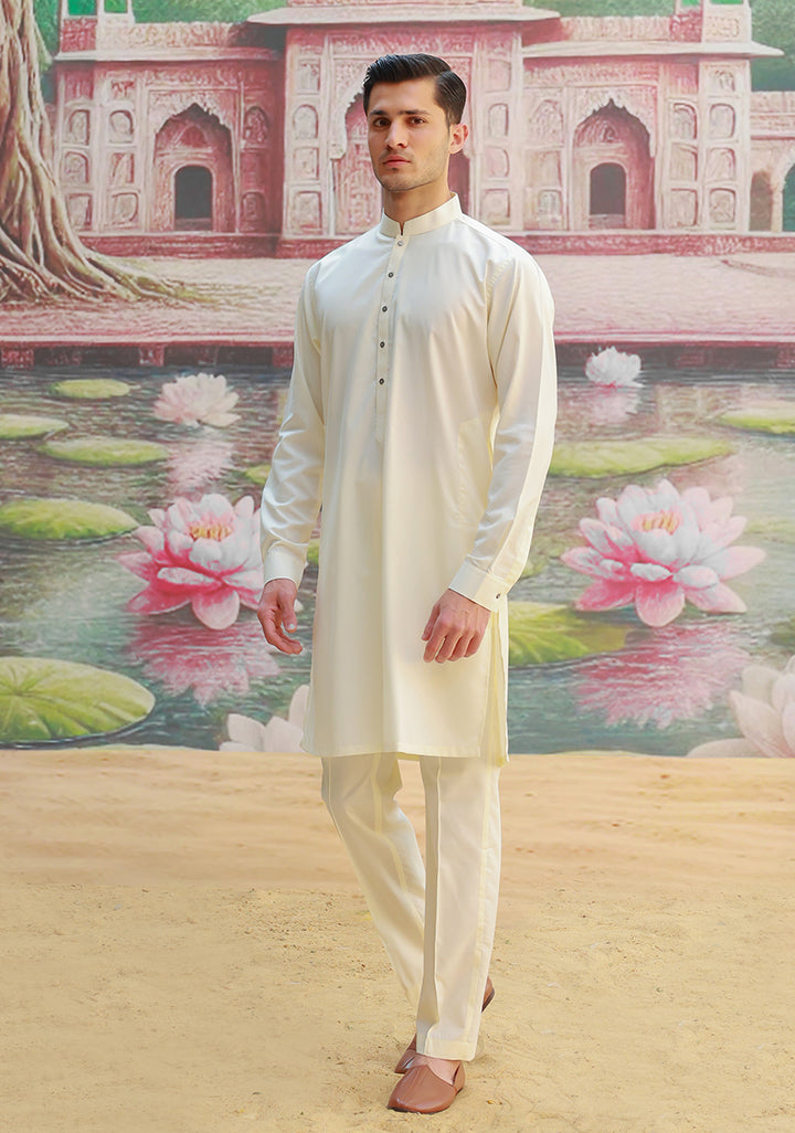 Poly Viscose Maluki Vanilla Ice  Slim Fit Suit