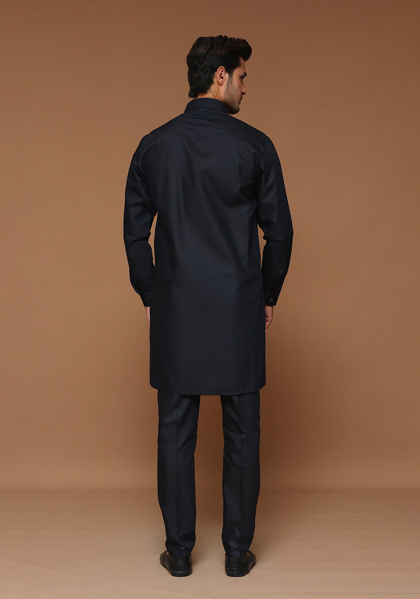 Poly Viscose Outer Space Slim Fit Suit