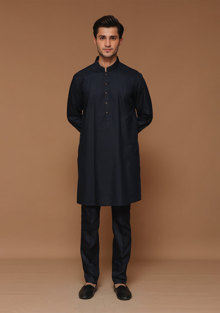 Poly Viscose Outer Space Slim Fit Suit