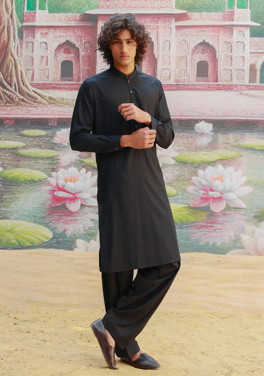 PV Tap Shoe Slim Fit Plain Kameez Shalwar
