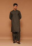Basic Poly Viscose Tarmac Classic Fit Embroidered Suit