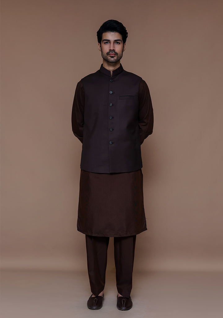 Suiting Coffee Bean Traditional Slightly Defected Waistcoat