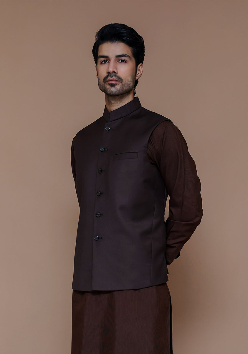 Suiting Coffee Bean Traditional Slightly Defected Waistcoat