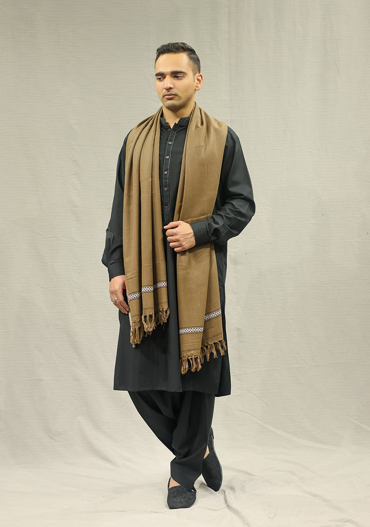 Basic Warm Sand Traditional Shawl