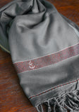 Basic Woolen Charcoal Gray Signature Shawl