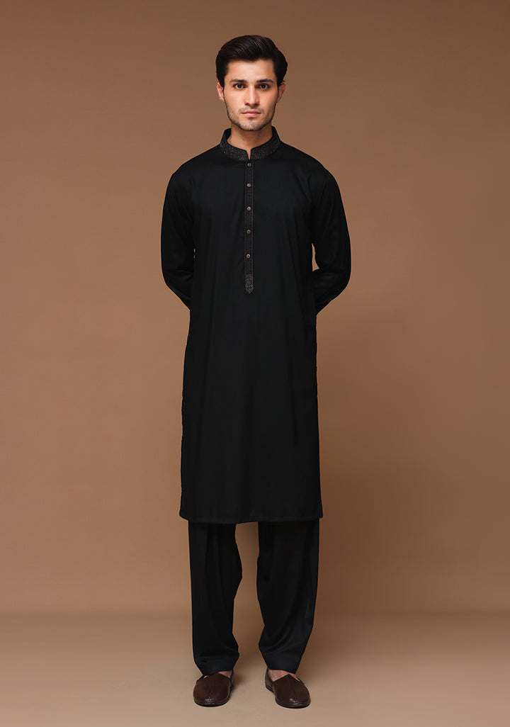 Ayuthia Tap Shoe Slim Fit Embroidered Suit