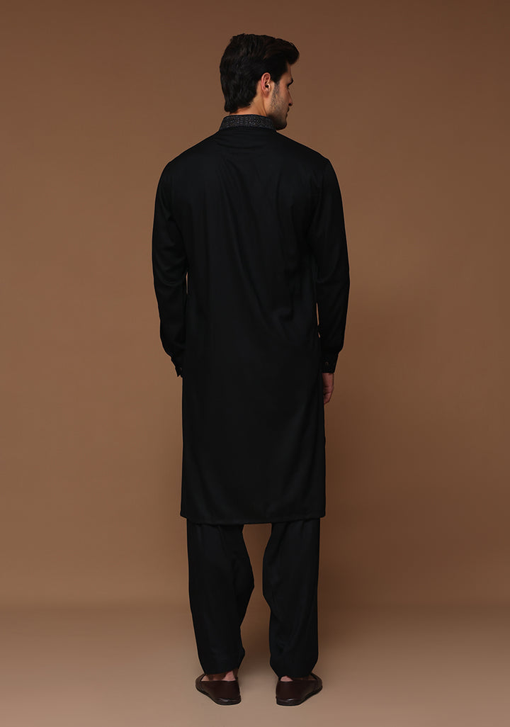 Ayuthia Tap Shoe Slim Fit Embroidered Suit