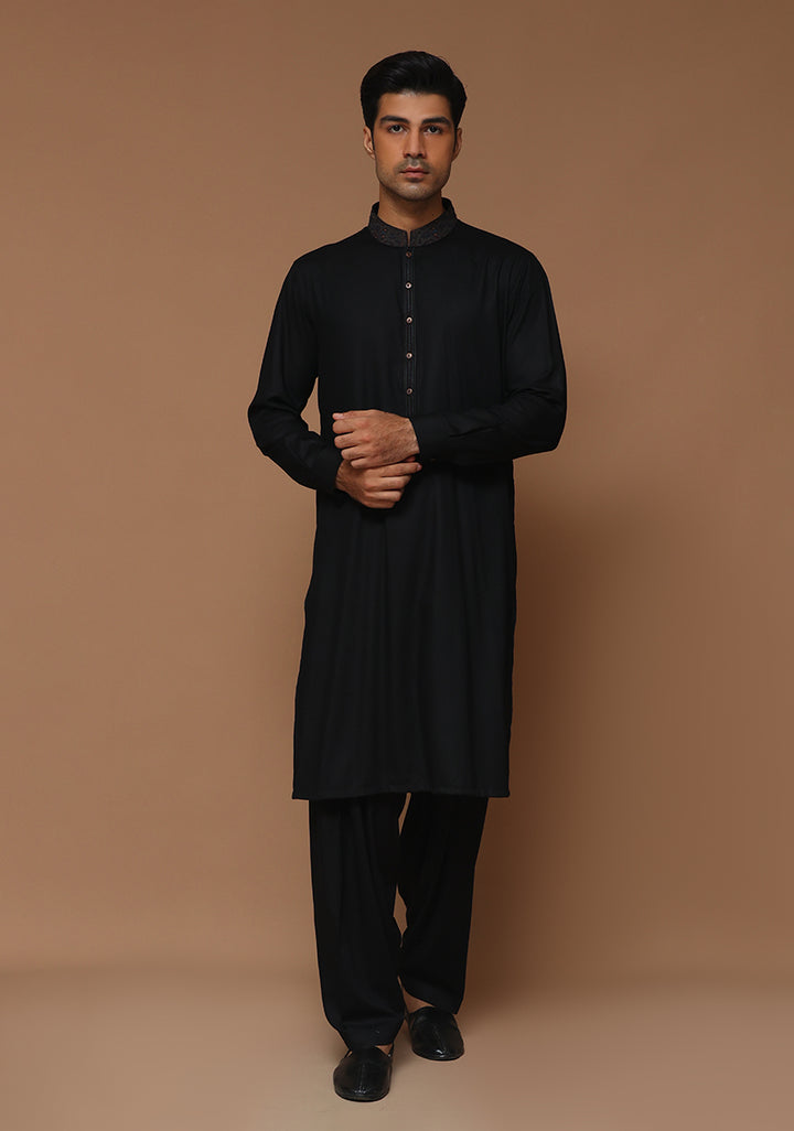 Ayuthia Tap Shoe Slim Fit Embroidered Suit