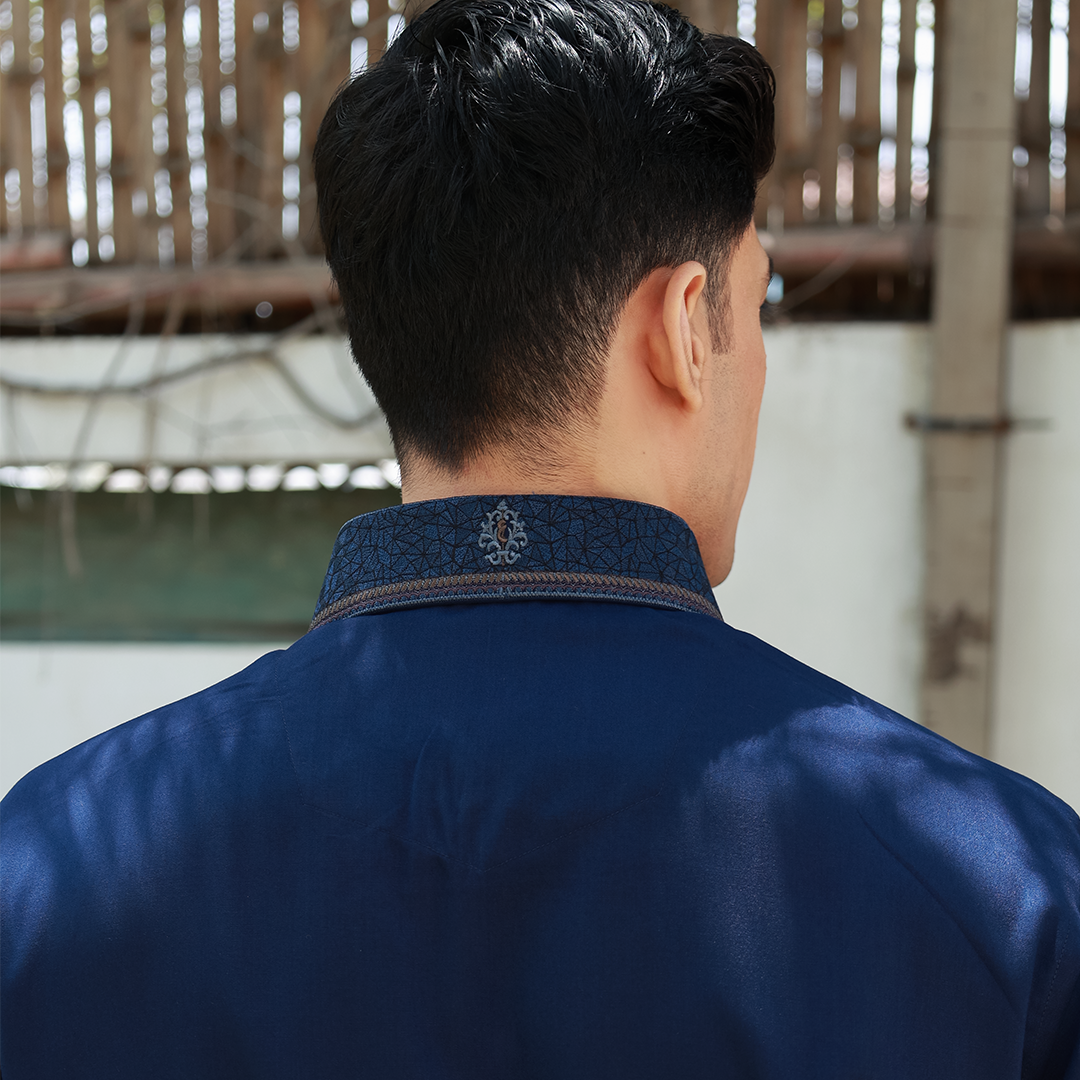 Classic Fit Emb Shirt Collar Suit