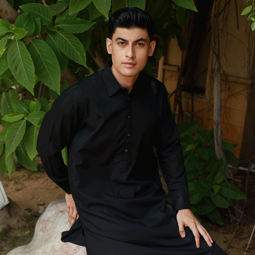 Classic Fit Shirt Collar Plain Suit