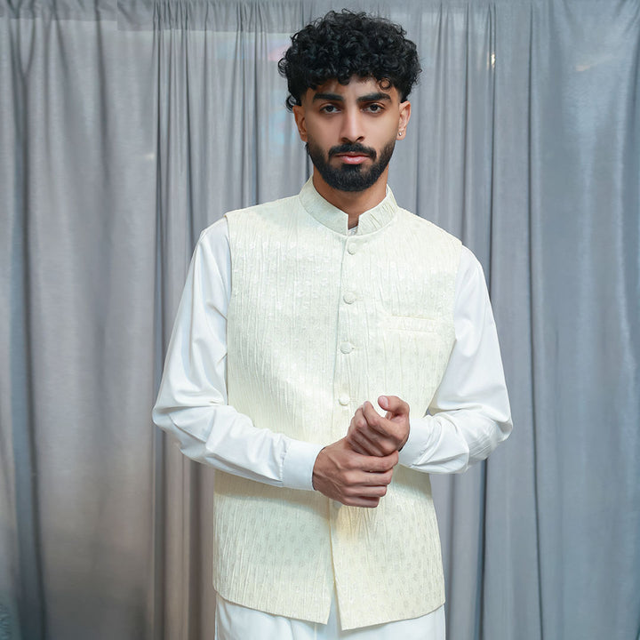 Classic Jamawar Pristine Traditional Waistcoat