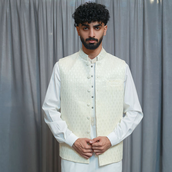 Classic Jamawar Pristine Traditional Waistcoat