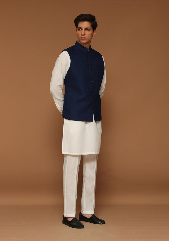 Kambal Jamawar Navy Blazer Slightly Defected Waistcoat