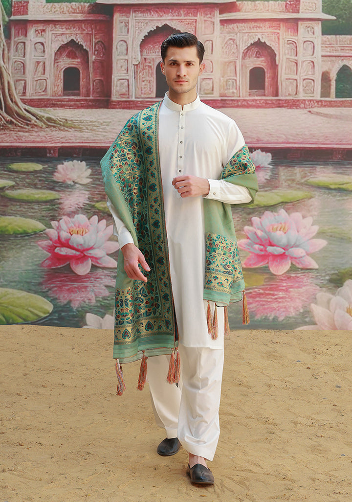 Masoori Smoke Green Shawl