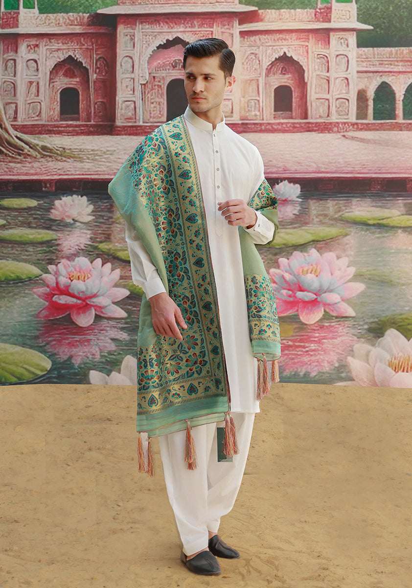 Masoori Smoke Green Shawl