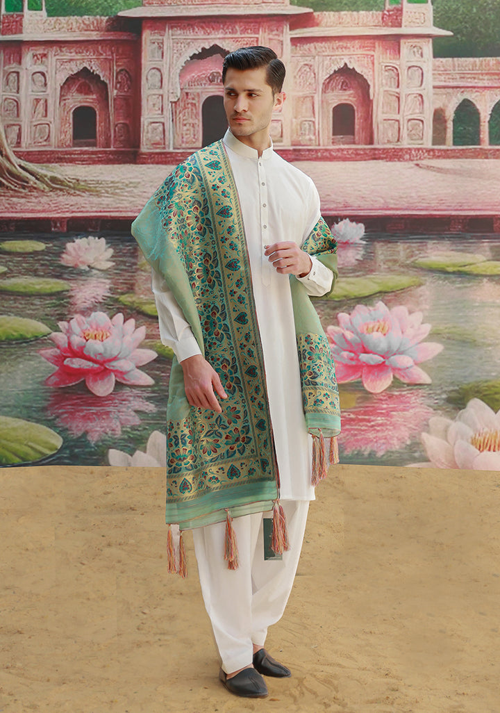 Masoori Smoke Green Shawl