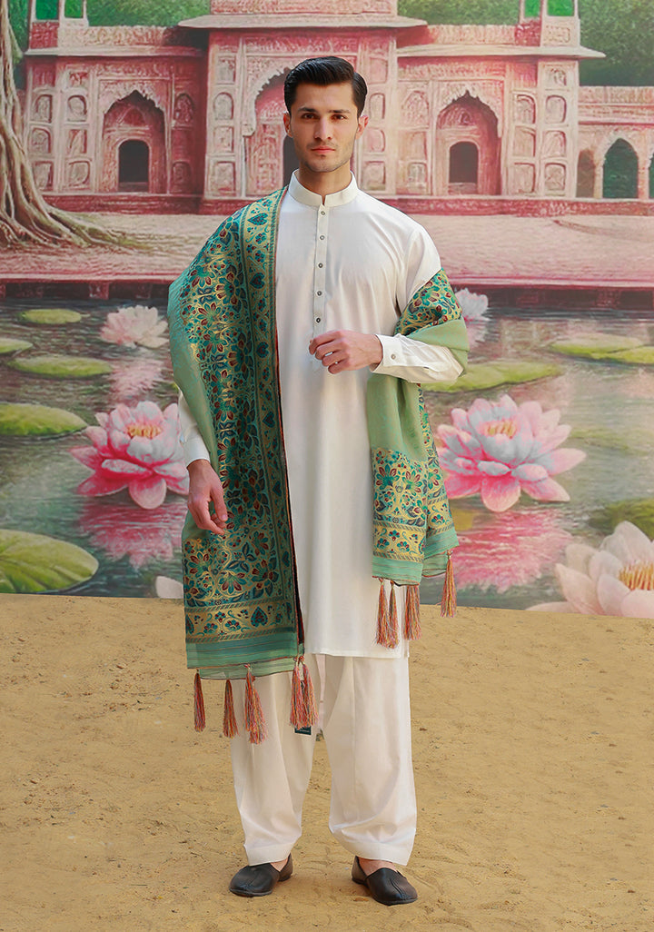 Masoori Smoke Green Shawl