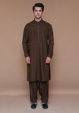 Classic Poly Viscose Bison Classic Fit Embroidered Suit