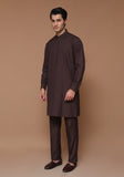 Classic Poly Viscose Brunette Slim Fit Plain Suit