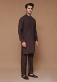 Classic Poly Viscose Brunette Slim Fit Plain Suit