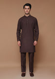 Classic Poly Viscose Brunette Slim Fit Plain Suit