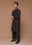 Classic Poly Viscose Coffee Bean Classic Fit Embroidered Suit