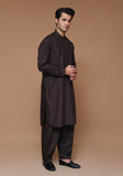 Classic Poly Viscose Coffee Bean Classic Fit Embroidered Suit