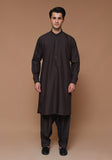 Classic Poly Viscose Coffee Bean Classic Fit Embroidered Suit