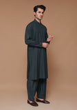 Classic Poly Viscose Deep Forest Classic Fit Plain Suit