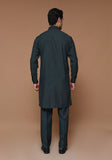 Classic Poly Viscose Deep Forest Slim Fit Plain Suit